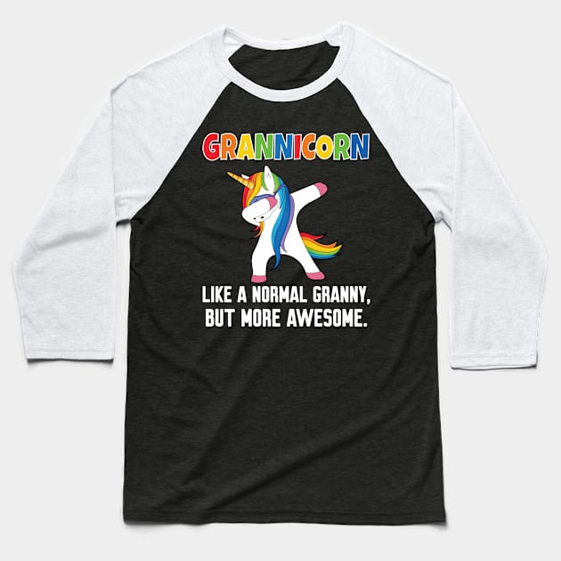 Grannicorn like a normal Granny Baseball T-Shirt by Work Memes